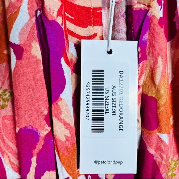 Petal and Pup Womens Caroline Maxi Dress Floral Multicolor Belted Halter Neck XL - Picture 9 of 10